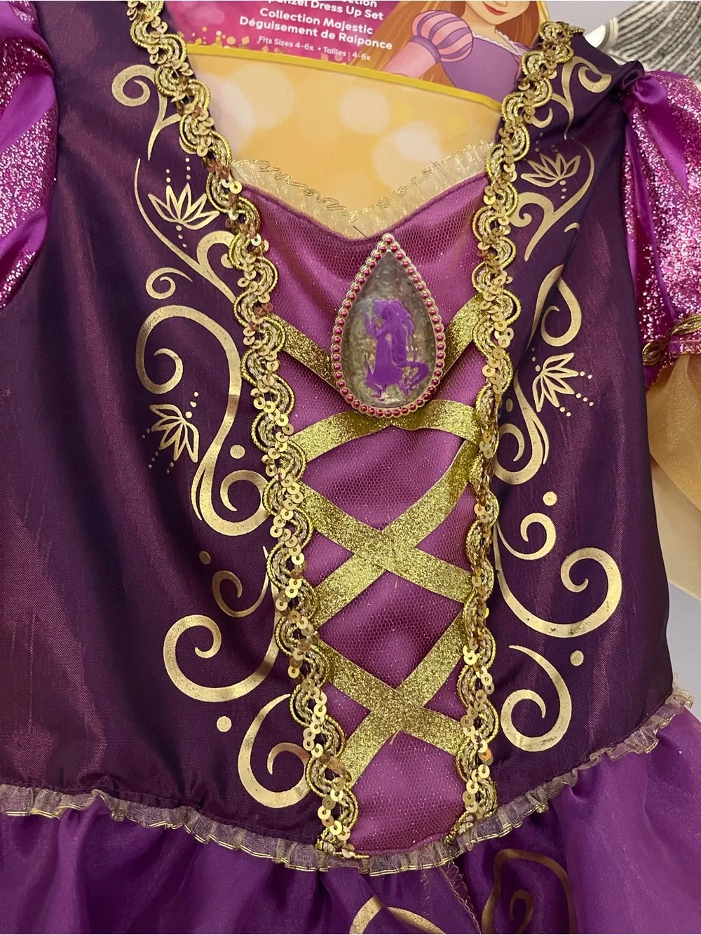 Disney’s Rapunzel Purple and Gold Princess Costume Dress size 4/6